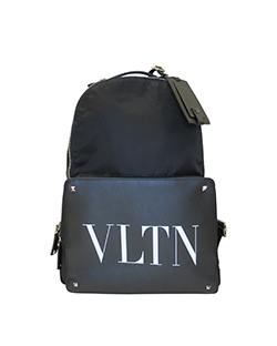 VLTN Garavani Backpack, Leather, Black, DB, 4